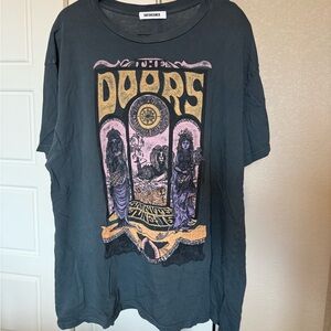 Free People Daydreamer LA Graphic Doors Tee in Vintage Black